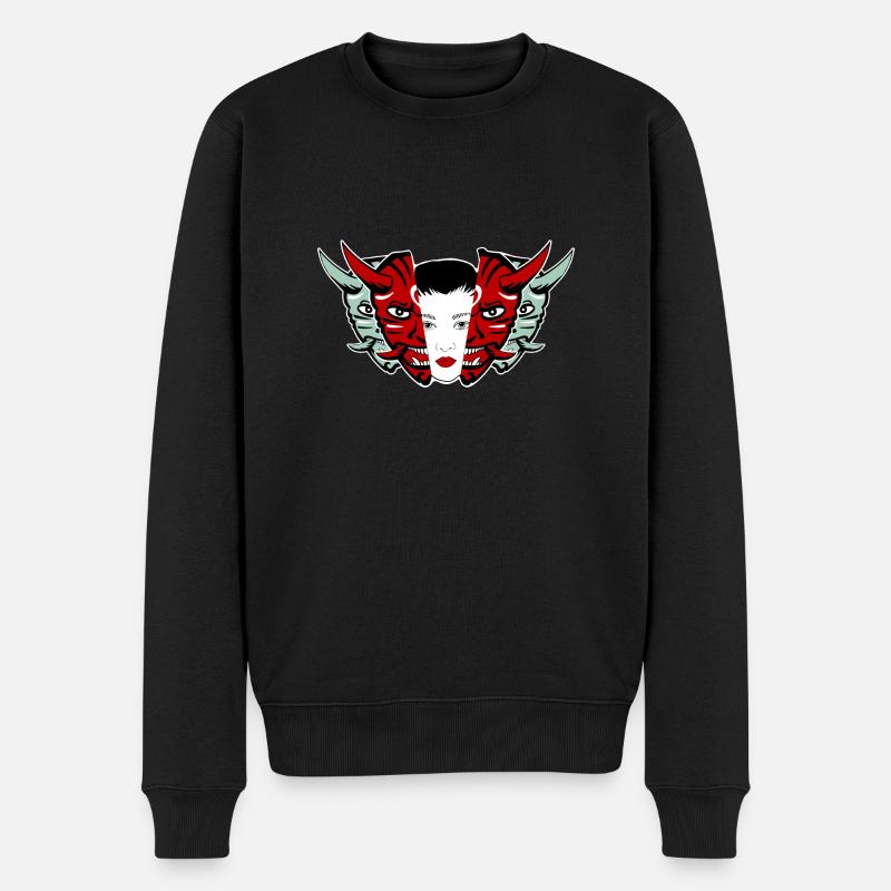Masques japonais Oni - Pull Premium bio Homme - noir