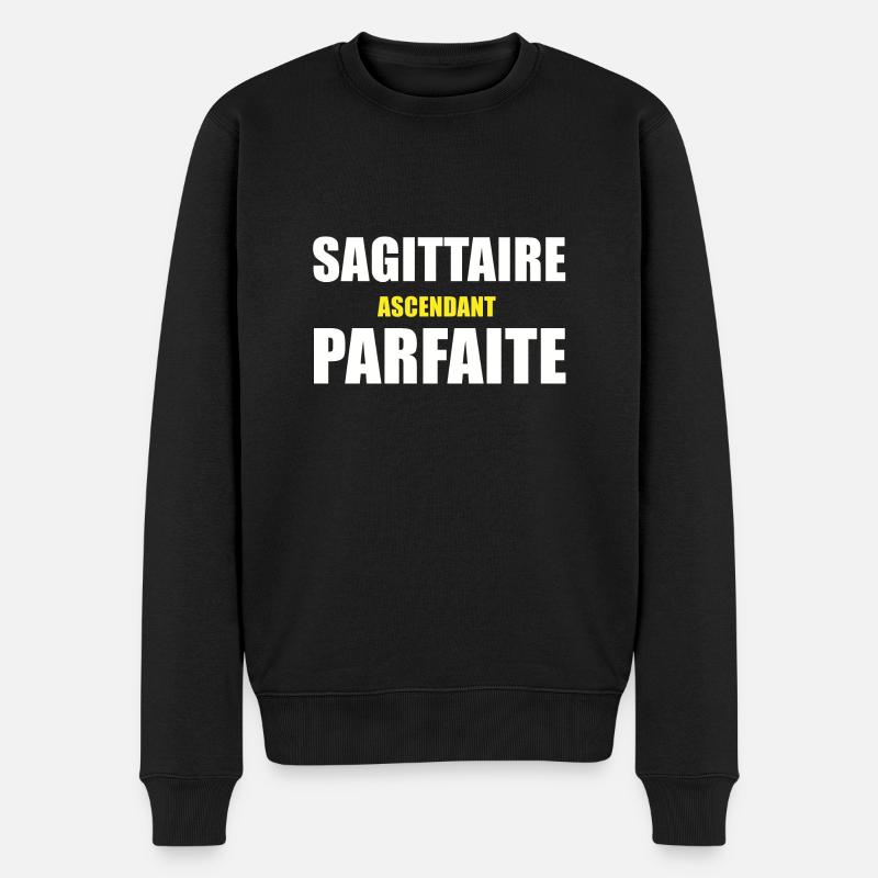 sagittaire ascendant parfaite / humour sagittaire - Pull Premium bio Homme - noir