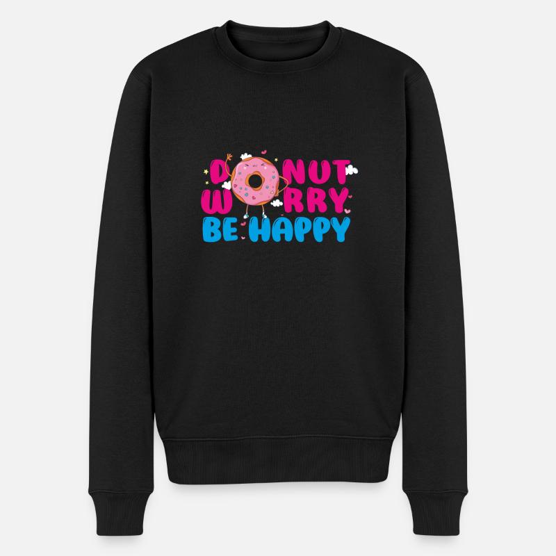 DONUT SORGE - Männer Premium Bio Pullover - Schwarz