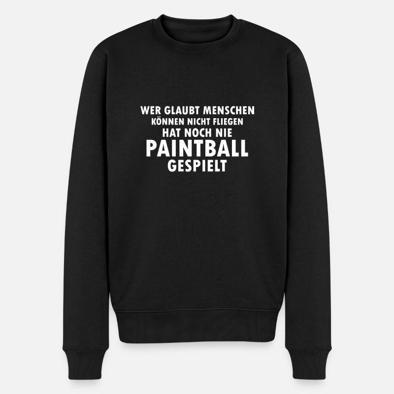 Paintball Airsoft - Männer Premium Bio Pullover - Schwarz