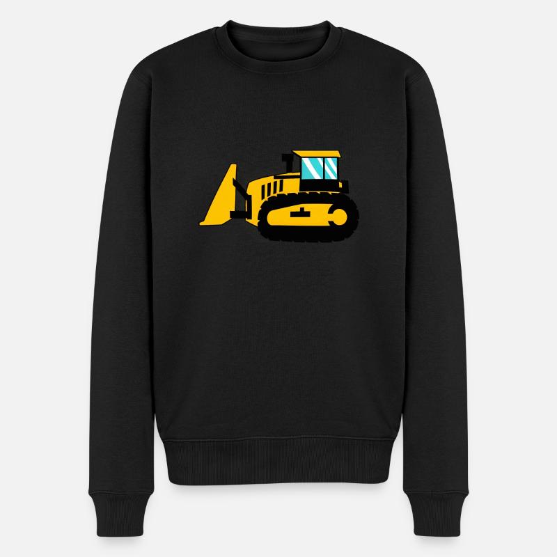 Grand tracteur à chenilles Caterpillar - Pull Premium bio Homme - noir