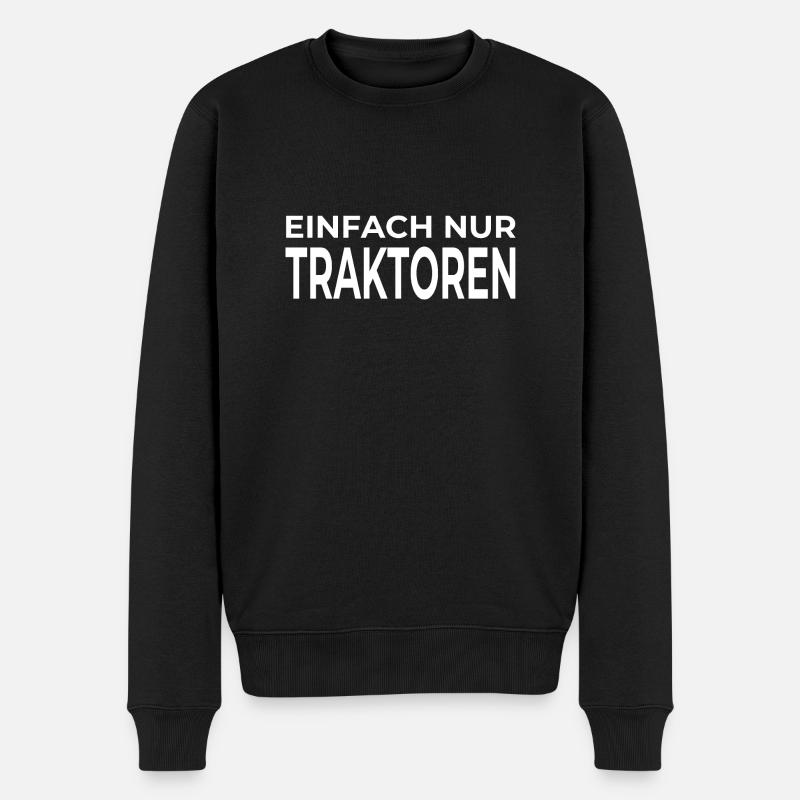 Traktor - Männer Premium Bio Pullover - Schwarz