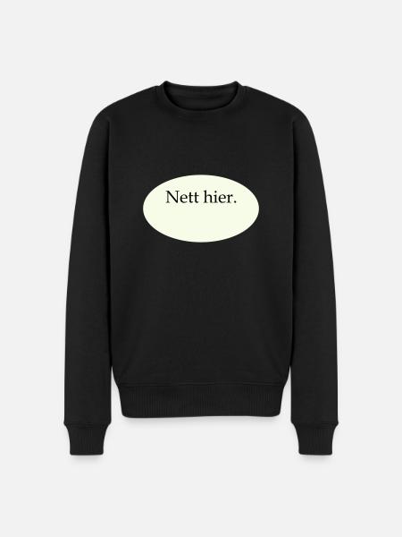 Nice Here Blank Template - Men's Premium Organic Jumper - black