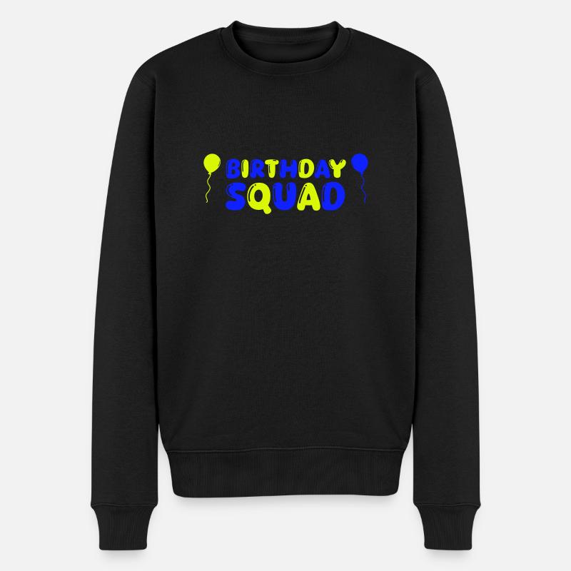 birthday squad 02 - Männer Premium Bio Pullover - Schwarz