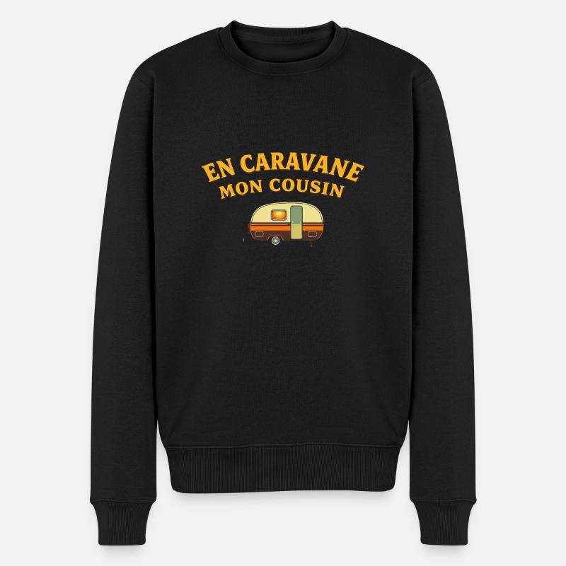 En caravane, Mon cousin - Pull Premium bio Homme - noir