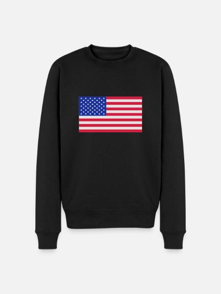 usa flag - Men's Premium Organic Jumper - black
