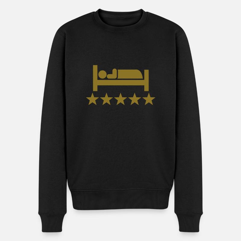 Schlafen - Männer Premium Bio Pullover - Schwarz