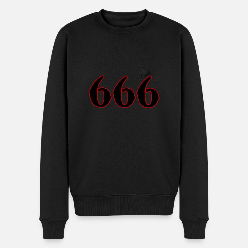 666 Beelzebub Teufel Dämon | Song Shirt - Männer Premium Bio Pullover - Schwarz