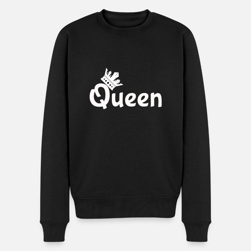 Liebe King Queen - Männer Premium Bio Pullover - Schwarz