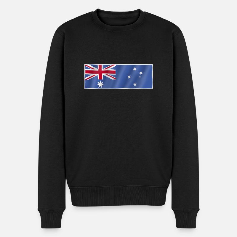 Flagge Australien - Männer Premium Bio Pullover - Schwarz