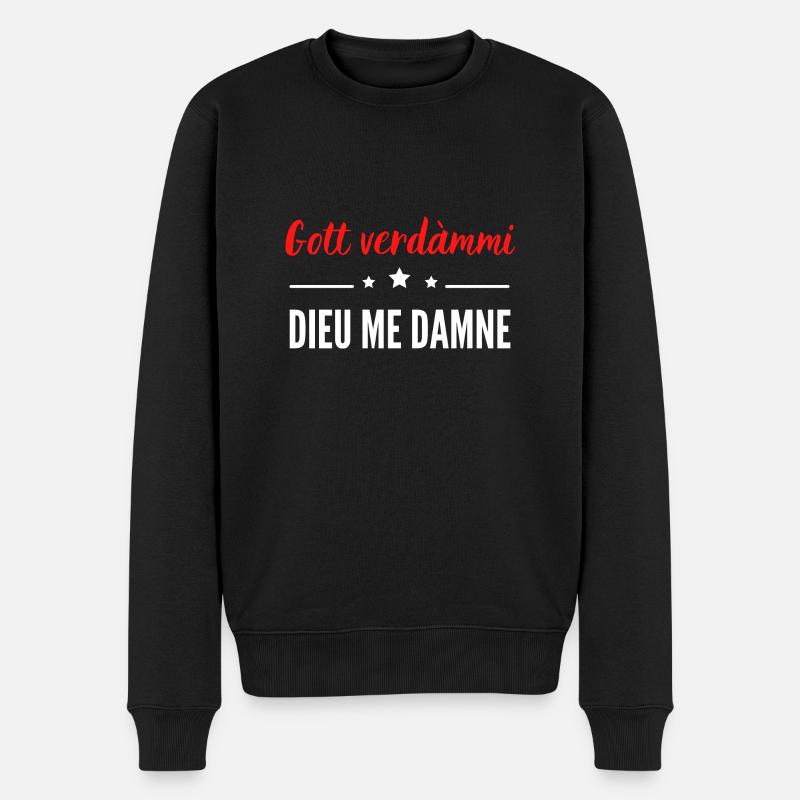 Gott verdàmmi - Pull Premium bio Homme - noir