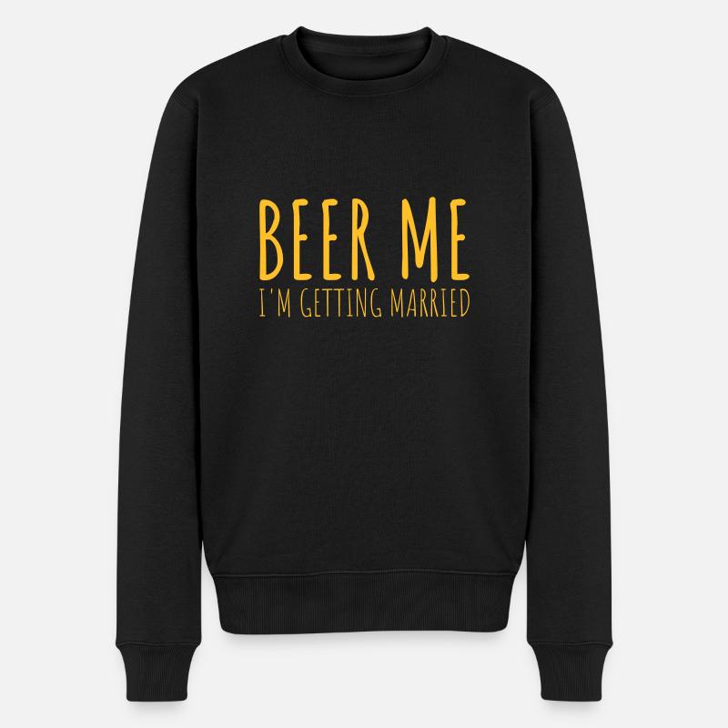 Beer Me Me marier - Pull Premium bio Homme - noir