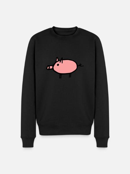 Pig - Men's Premium Organic Jumper - black
