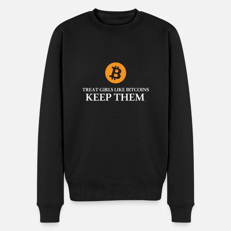 Crypto Bitcoin Trading - Pull Premium bio Homme - noir
