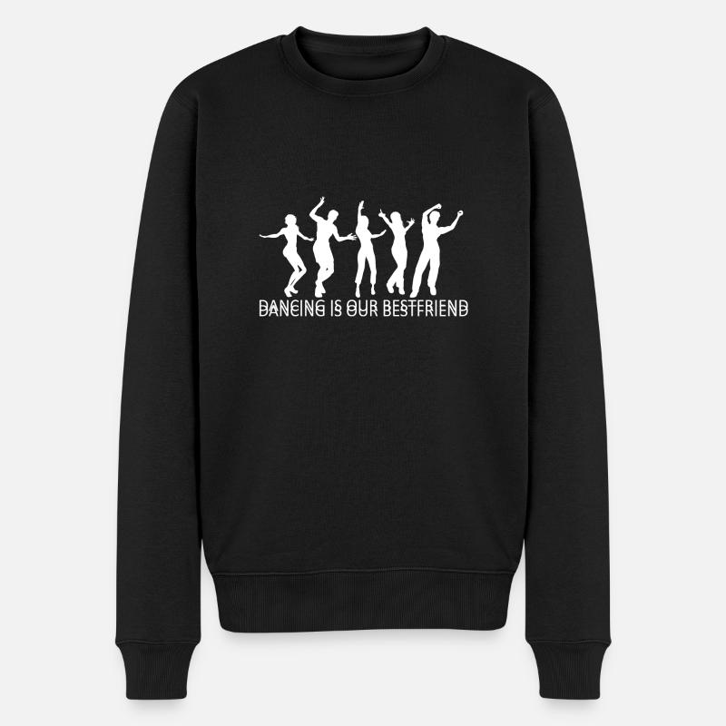 Dancing Dance Music - Männer Premium Bio Pullover - Schwarz
