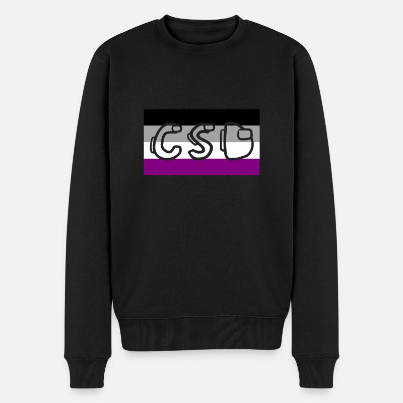 asexuell pride csd - Männer Premium Bio Pullover - Schwarz