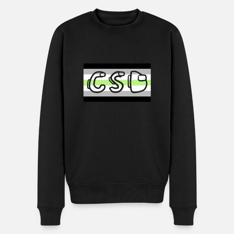 agender pride csd - Männer Premium Bio Pullover - Schwarz