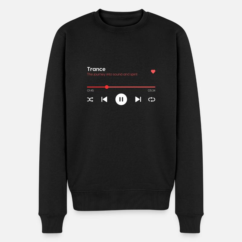 Trance - Männer Premium Bio Pullover - Schwarz