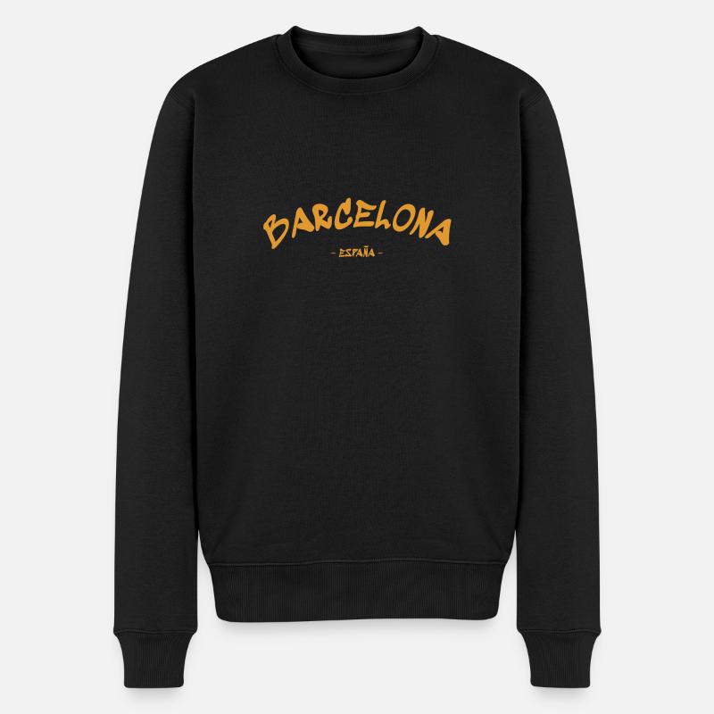 Barcelone - España - Espagne - Espagne - Pull Premium bio Homme - noir