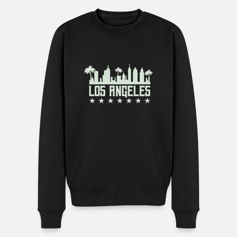 los angeles - Männer Premium Bio Pullover - Schwarz