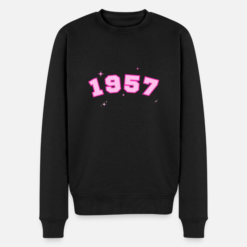 1957 rose étoile - Pull Premium bio Homme - noir
