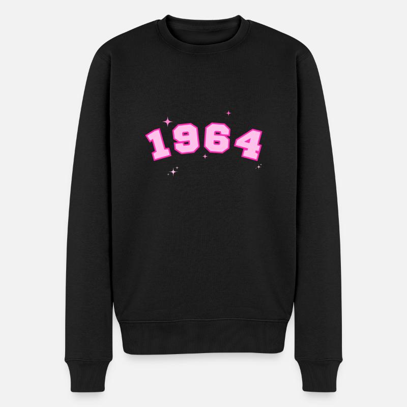 1964 rose étoile - Pull Premium bio Homme - noir