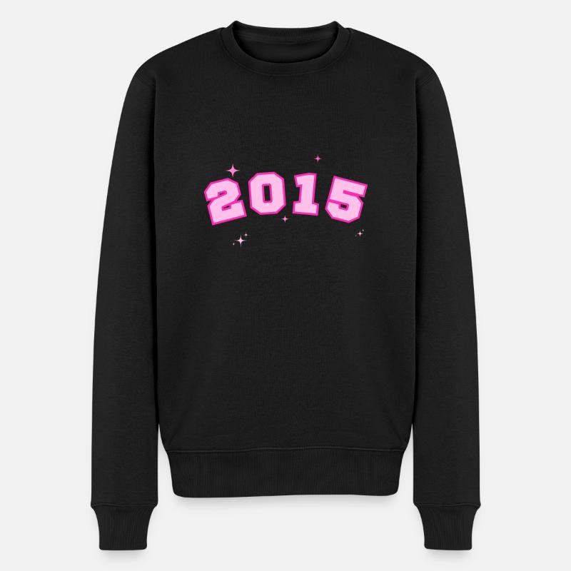 2015 Pinker Stern - Männer Premium Bio Pullover - Schwarz