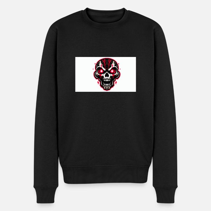 Crâne animé - Pull Premium bio Homme - noir