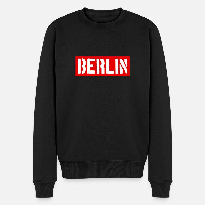 Berlin - Capitale - Allemagne - Berlin Bear - Pull Premium bio Homme - noir