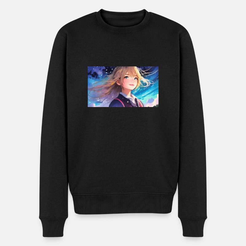 SWS GIRL - Männer Premium Bio Pullover - Schwarz