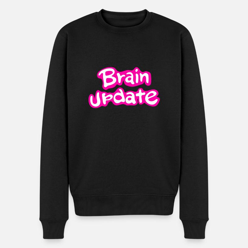 Brain Update Comic Font Pink. - Men's Premium Organic Jumper - black