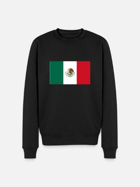 Mexiko, Fahne, Flagge, Mexico - Männer Premium Bio Pullover - Schwarz