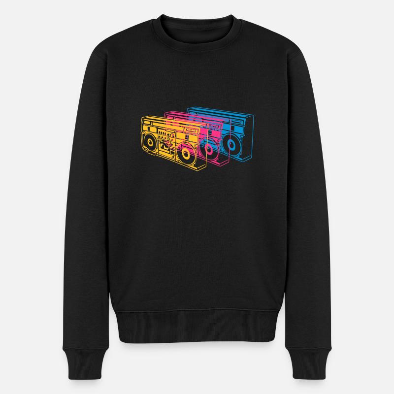 Radio - Männer Premium Bio Pullover - Schwarz
