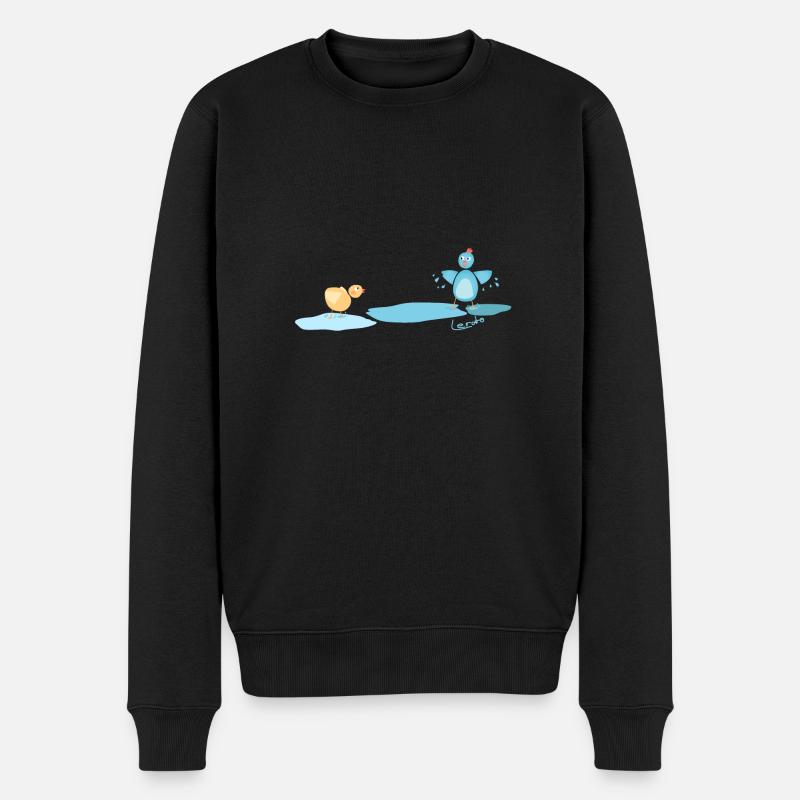 little birds - Männer Premium Bio Pullover - Schwarz