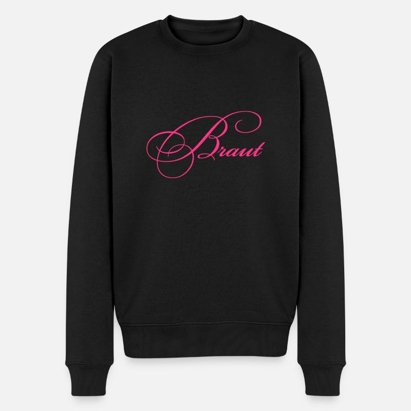 Braut - Männer Premium Bio Pullover - Schwarz