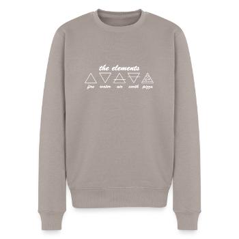 Élément de pizza - Pull Premium bio Homme - taupe - Devant - Nico (187cm)