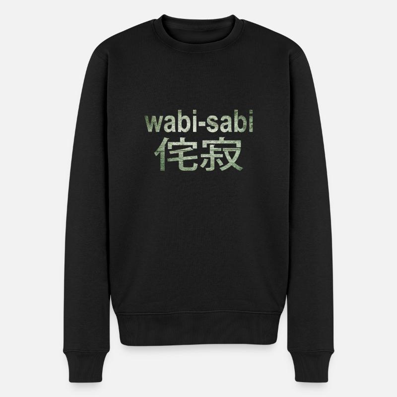 wabi sabi - Pull Premium bio Homme - noir