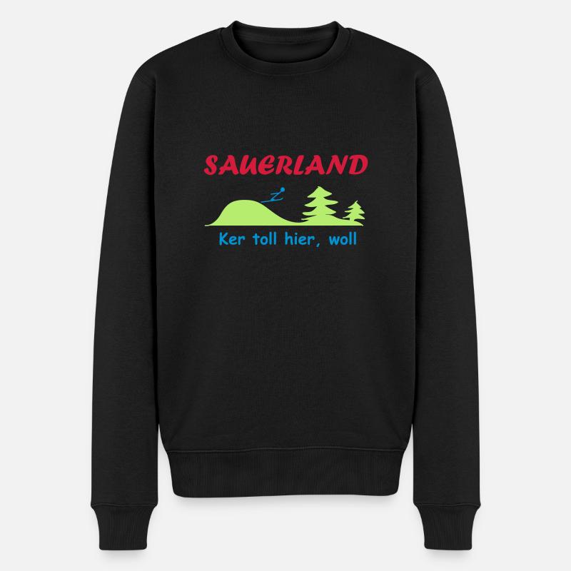 Sauerland - Männer Premium Bio Pullover - Schwarz