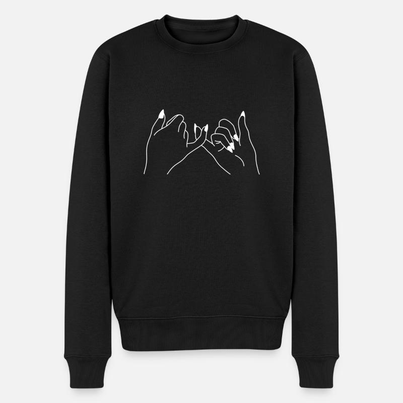 Beste Freundin - Freundinnen - BFF - Männer Premium Bio Pullover - Schwarz