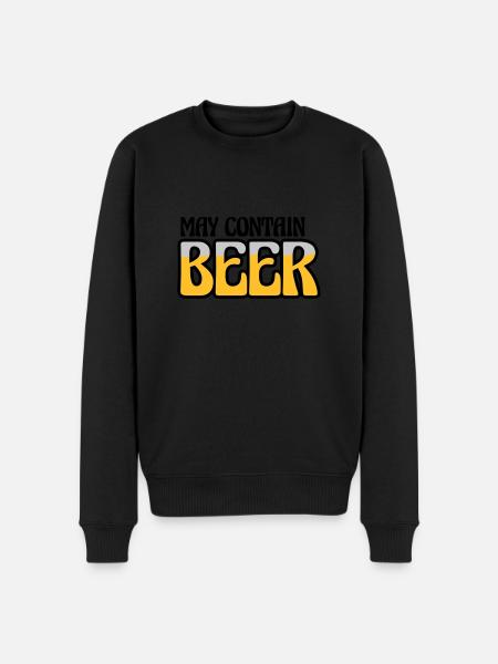 Logo May Contain Beer - Men's Premium Organic Jumper - black