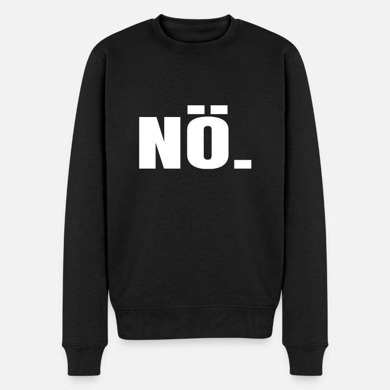 Nö - Männer Premium Bio Pullover - Schwarz