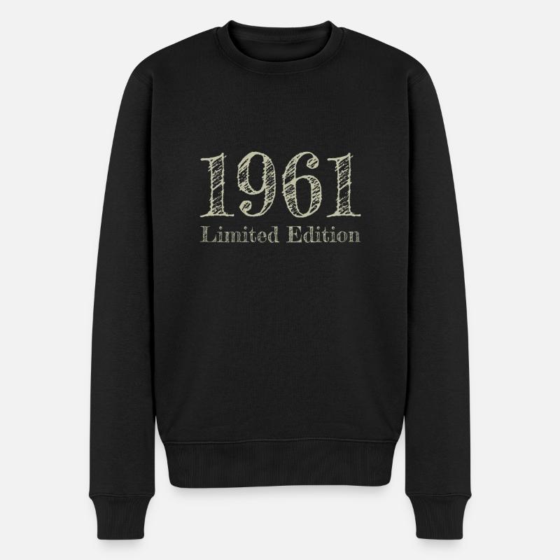 1961 - Männer Premium Bio Pullover - Schwarz
