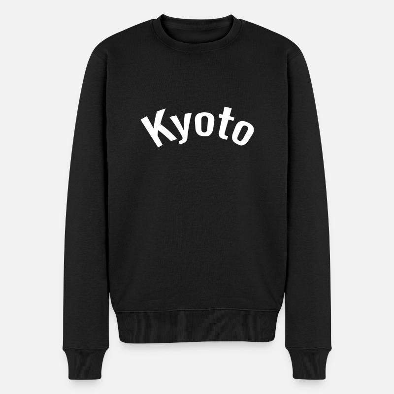 Kyoto Stadtname - Männer Premium Bio Pullover - Schwarz