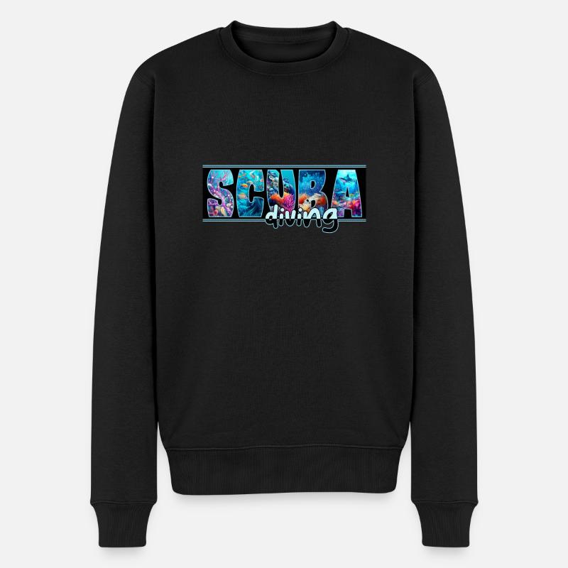 Tauchen - Männer Premium Bio Pullover - Schwarz