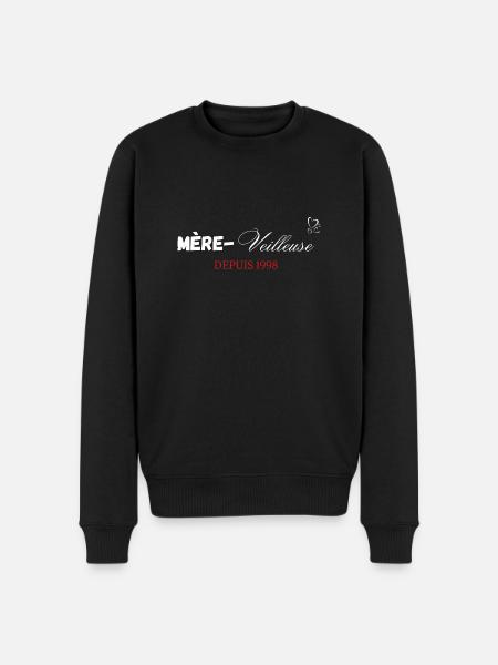 Mère veilleuse depuis 1998 - Pull Premium bio Homme - noir