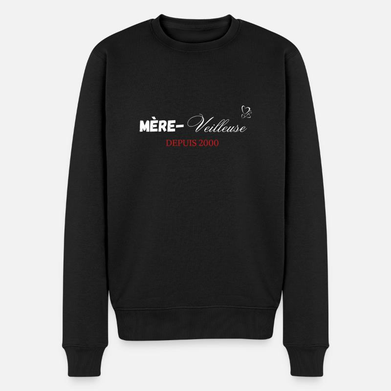 Mère veilleuse depuis 2000 - Pull Premium bio Homme - noir