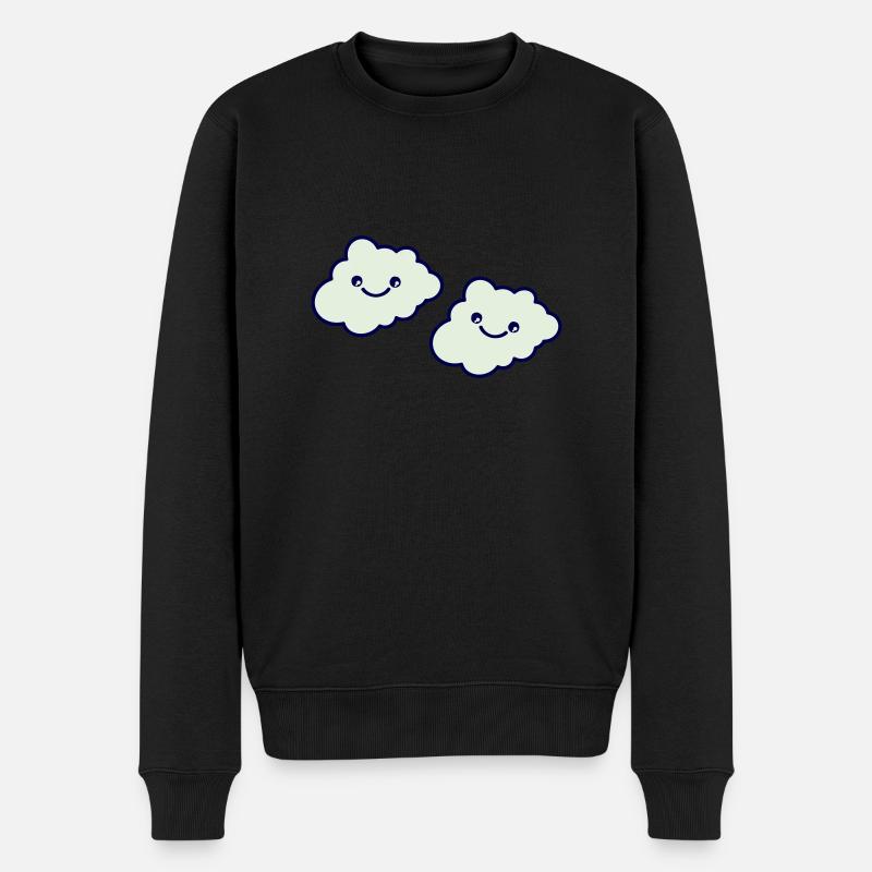 wolke smile - Männer Premium Bio Pullover - Schwarz