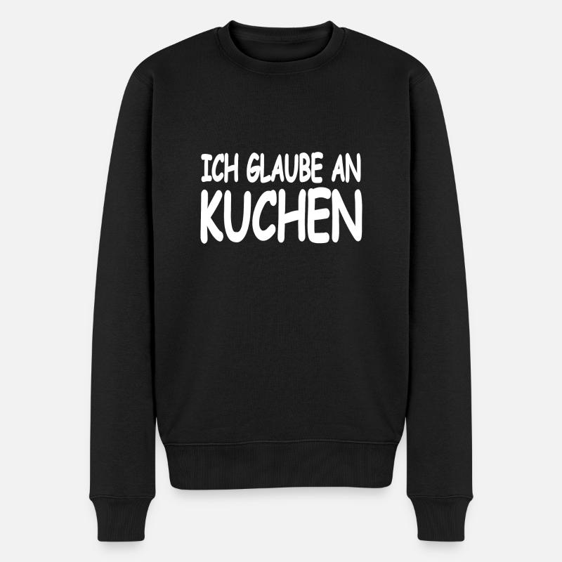 Kuchen - Männer Premium Bio Pullover - Schwarz
