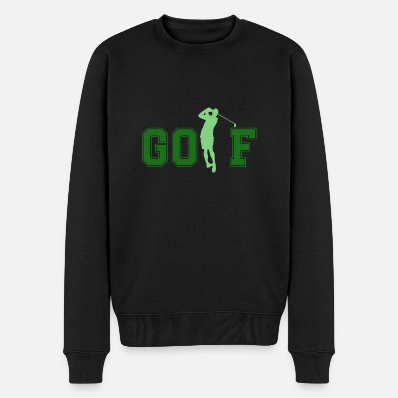 golf - Männer Premium Bio Pullover - Schwarz