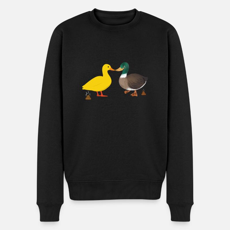 Enten - Männer Premium Bio Pullover - Schwarz
